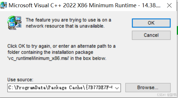 找不到vc_runtimeMinimum_x86.msi的解决方法
